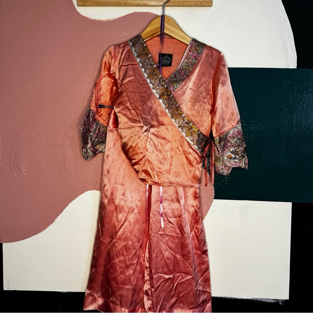2 piece set girls kimono style